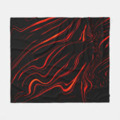 Große rote lange Spuren über schwarzem Hintergrund Fleecedecke (Vorderseite (Horizontal))
