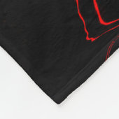 Große rote lange Spuren über schwarzem Hintergrund Fleecedecke (Ecke)