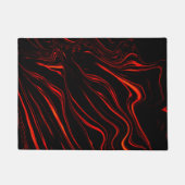 Große rote lange Spuren über schwarzem Hintergrund Fußmatte (Vorderseite)