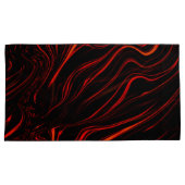 Große rote lange Spuren über schwarzem Hintergrund Kissenbezug (Vorderseite-Rechts)