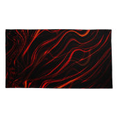 Große rote lange Spuren über schwarzem Hintergrund Kissenbezug (Rückseite-Links)