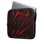 Große rote lange Spuren über schwarzem Hintergrund Laptopschutzhülle (Vorderseite Links)