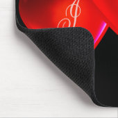 Große rote Liebe Herz/I Liebe Sie/liebend herzschw Mousepad (Ecke)