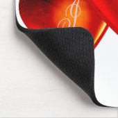 Große rote Liebe Herz/I Liebe Sie/liebend herzweiß Mousepad (Ecke)
