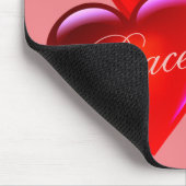Große rote Liebe Herz/viel Liebe/liebend herzrosa Mousepad (Ecke)