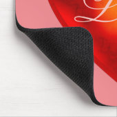 Große rote Liebe/viel Liebe/herzrosa Mousepad (Ecke)