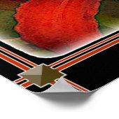 große rote Liliengrafik Poster (Ecke)