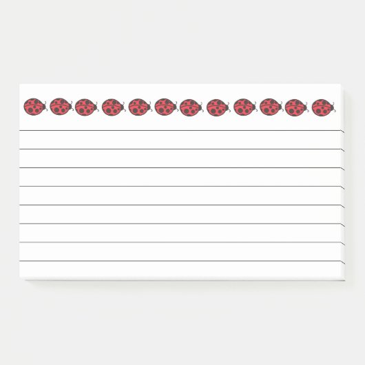 Große Rote Marienkäfer-Post-it-Notes Post-it Klebezettel (Vorderseite)