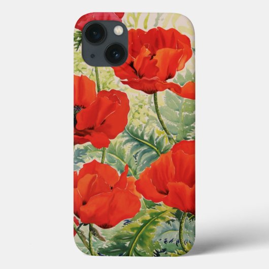 Große rote Mohnblumen Case-Mate iPhone Hülle (Rückseite)