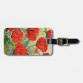 Große rote Mohnblumen Gepäckanhänger (Vorderseite horizontal)