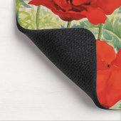 Große rote Mohnblumen Mousepad (Ecke)