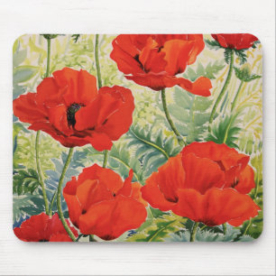 Große rote Mohnblumen Mousepad