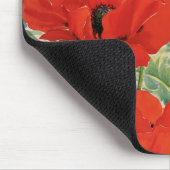 Große rote Mohnblumen Mousepad (Ecke)