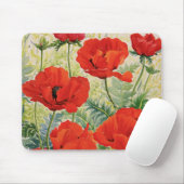 Große rote Mohnblumen Mousepad (Mit Mouse)