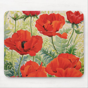Große rote Mohnblumen Mousepad