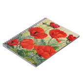 Große rote Mohnblumen Notizblock (Linke Seite)