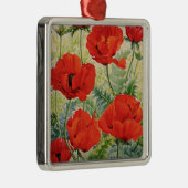 Große rote Mohnblumen Ornament Aus Metall (Rechts)
