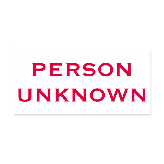 Große rote Person Unbekannt Permastempel (Design)