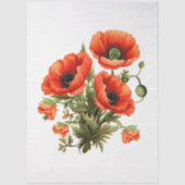 Große rote Pfeffer Bouquet Decoupage Seidenpapier (Vorderseite)