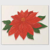 Große rote Poinsettia Geschenkpapier (Flach)