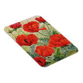 Große rote Poppies Magnet (Rechte Seite)