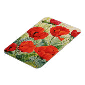 Große rote Poppies Magnet (Linke Seite)