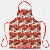 Große rote Poppies Poppy Bloral Schürze (Vorderseite)