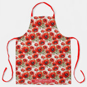 Große rote Poppies Poppy Bloral Schürze (Vorderseite)