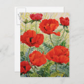 Große rote Poppies Postkarte (Vorne/Hinten)