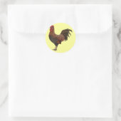 Große Rote Rooserie Runder Aufkleber (Tasche)