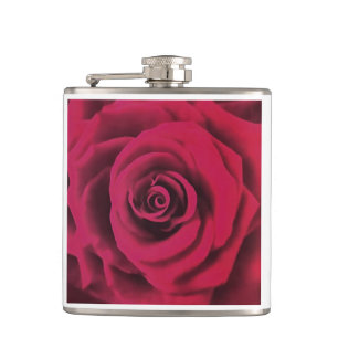 Große Rote Rose Flachmann