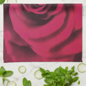 Große Rote Rose Geschirrtuch (Gefaltet)