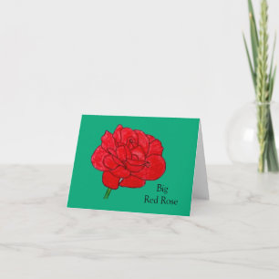 Große rote Rose Karte