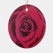 Große Rote Rose Keramik Ornament (Links)