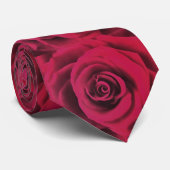 Große Rote Rose Krawatte (Gerollt)