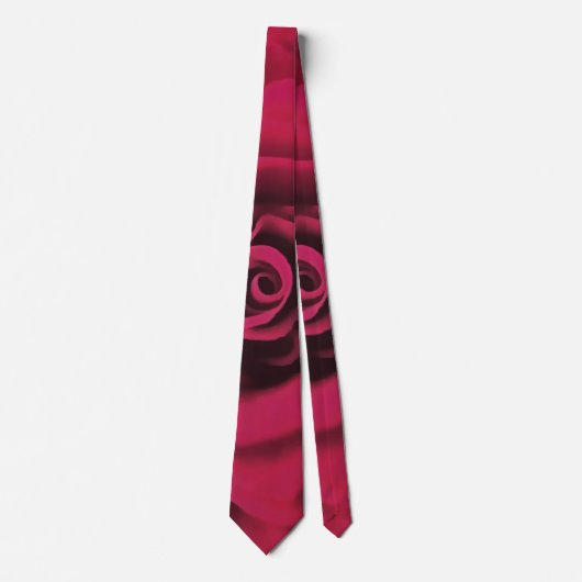Große Rote Rose Krawatte (Vorderseite)