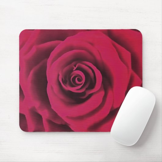 Große Rote Rose Mousepad (Mit Mouse)