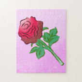 Große rote Rose Puzzle (Vertikal)