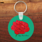 Große rote Rose Schlüsselanhänger (Vorderseite)