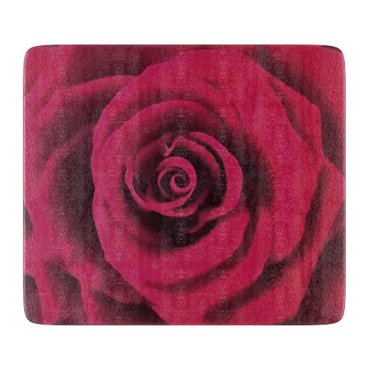 Große Rote Rose Schneidebrett (Vorderseite)