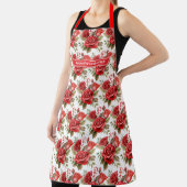 Große Rote Rosen Elegant, floral Schürze (InSitu)