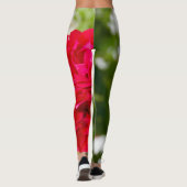 Große rote Rosen im Garten Leggings (Rückseite)