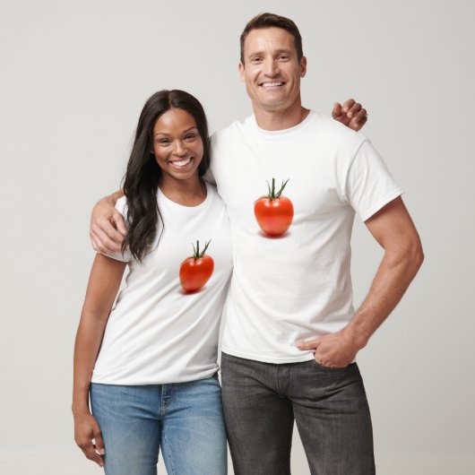 Große rote saftige Tomate T-Shirt (Unisex)