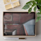 Große rote Scheune unter stürmischen Himmeln Seidenpapier (Geschenk)