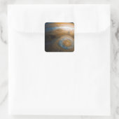 Große rote Spur des Jupiter aus Junocam (2017) Quadratischer Aufkleber (Tasche)