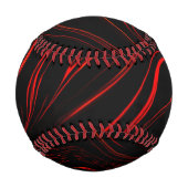 Große rote Spuren in schwarzem Fonds Baseball (Rückseite)