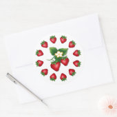 Große, rote, süße Erdbeere Große Aufkleber (Umschlag)