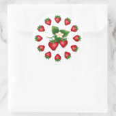 Große, rote, süße Erdbeere Große Aufkleber (Tasche)