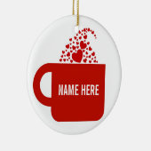 Große rote Tasse Keramikornament (Rechts)