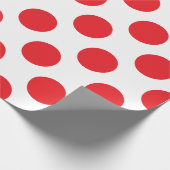 Große rote Tupfen Geschenkpapier (Ecke)
